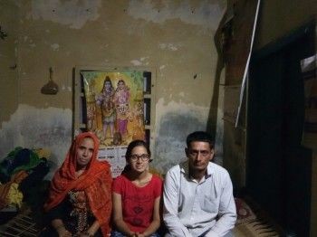 Student Career Journey - Sudeeksha with her parents