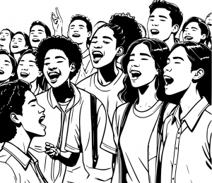 Alumni of college singing